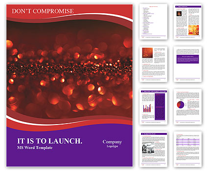 Sparkling Red Christmas Background With Abstract Twinkles Word Template