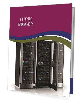 Isolated White Background Server Racks With Single Open Door For Enhanced Accessibility Presentation Folder
