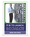 Networking Businessman: Young Engineer With Sleek Aluminum Laptop In Server Room Ad Template