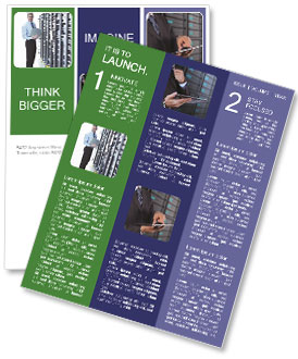 Networking Businessman: Young Engineer With Sleek Aluminum Laptop In Server Room Newsletter Template