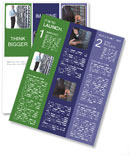 Networking Businessman: Young Engineer With Sleek Aluminum Laptop In Server Room Newsletter Template