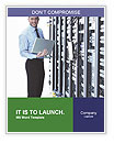 Networking Businessman: Young Engineer With Sleek Aluminum Laptop In Server Room Word Template