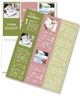 Productive Businesspeople Collaborating With Important Documents Newsletter Template