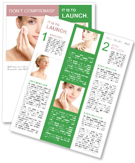 Caring For Facial Skin: Tips For Young Women Newsletter Template