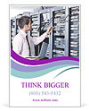Networking Businessman: Young Engineer With Sleek Aluminum Laptop In A Server Room Ad Template