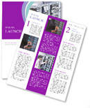 Networking Businessman: Young Engineer With Sleek Aluminum Laptop In A Server Room Newsletter Template