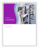 Networking Businessman: Young Engineer With Sleek Aluminum Laptop In A Server Room Newsletter Template