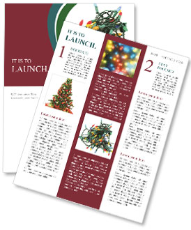 白い背景に絡まった LED クリスマス ライト ニュースレター