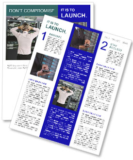 It Businessman Seeking Disaster Recovery Solutions For Network Server Room Issues Newsletter Template