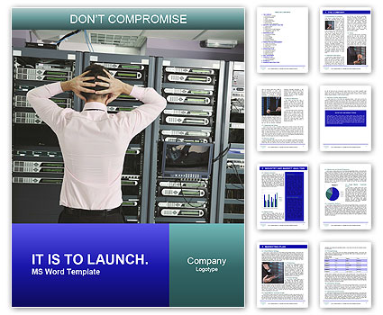 It Businessman Seeking Disaster Recovery Solutions For Network Server Room Issues Word Template