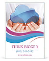 Displaying The Cloud Computing Icon With Hands Ad Template
