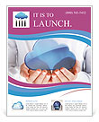 Displaying The Cloud Computing Icon With Hands Flyer Template