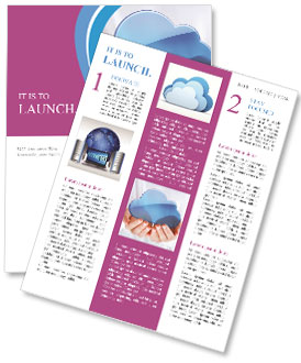 Displaying The Cloud Computing Icon With Hands Newsletter Template