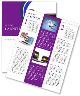 Image Displaying Mobile Phones, Tablet Pcs, And Notebooks. Newsletter Template