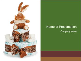 White Diaper Cakes: Unique And Creative Baby Shower Gifts PowerPoint Template