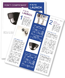 Isolated White Image Of Digital Camera: Ceiling-Mounted For Enhanced Security Newsletter Template