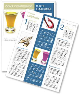 Vibrant Set Of Four Glasses In Cyan, Magenta, Yellow, And Black Colors Newsletter Template