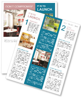 Pop-Art Style Kitchen Interior In 3D Rendering Newsletter Template