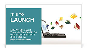 Online Library: Access Books And Resources On The Internet Business Card Template