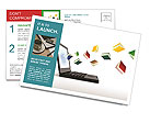 Online Library: Access Books And Resources On The Internet Postcard Template