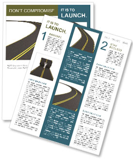 White Background Road Illustration Newsletter Template