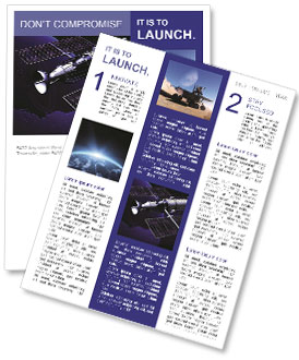 Rotating Earth Digital Illustration With Satellite Newsletter Template