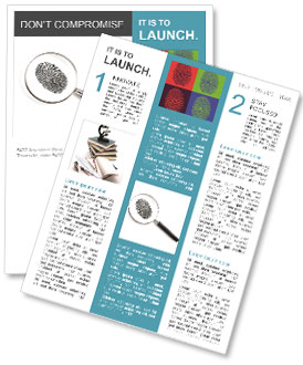 Examining Fingerprints With A Magnifying Glass Newsletter Template