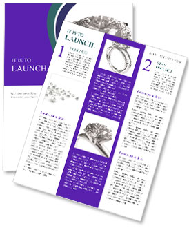 Diamond Ring Showcased In 3D Rendering Newsletter Template