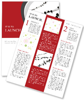 Avian Species Perched On Electric Cables Newsletter Template