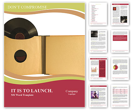 Vintage Record Album: A Collection Of Classic Vinyls Word Template