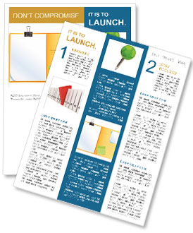 Illustration Of A Paper Folder In Vector Format Newsletter Template