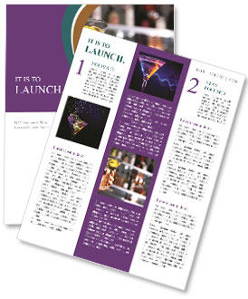 Man Holding An Alcoholic Drink With Olives In Hand Newsletter Template