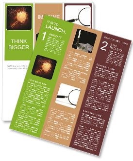 A magnifying glass on fire on a black background Newsletter Template