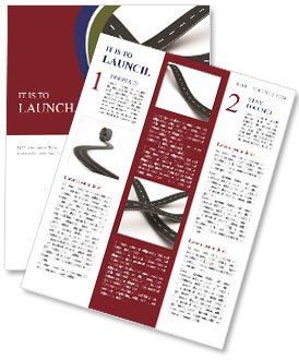 Road Intersection 3D Illustration On White Background - Abstract And Striking Newsletter Template