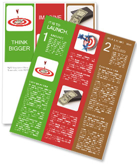 High-Quality 3D Render Of Business Darts With Hundred Dollar Bill And Dartboard On White Background Newsletter Template