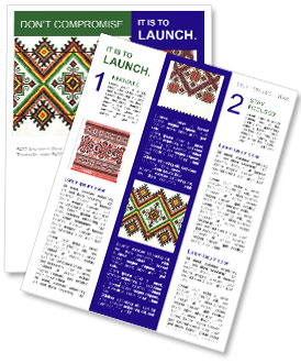 Colorful Ethnic Embroidered Handmade Goods Using Cross-Stitch Patterns Newsletter Template