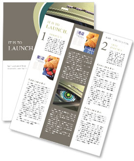 Close-up on a robotic eye Newsletter Template