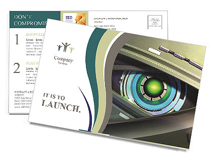 Close-up on a robotic eye Postcard Template