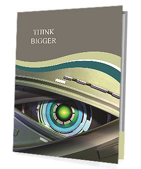 Close-up on a robotic eye Presentation Folder