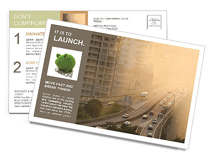 City Smog Postcard Template