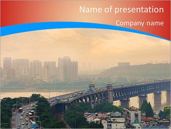 City Bridge PowerPoint Template