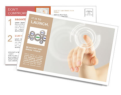 Virtual Button Postcard Template