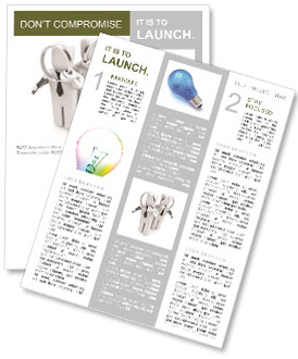 Businessmen With Loupe Newsletter Template