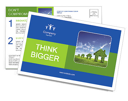 Eco House Postcard Template
