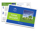 Eco House Postcard Template