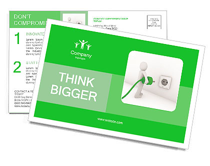 Green Socket Postcard Template