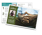 Male Hands Postcard Template