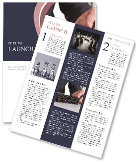 Businessman Plays Domino Newsletter Template