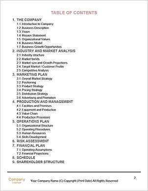 Deal With Risks Word Template - Page 2