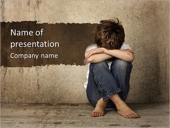 Sad Boy PowerPoint Template